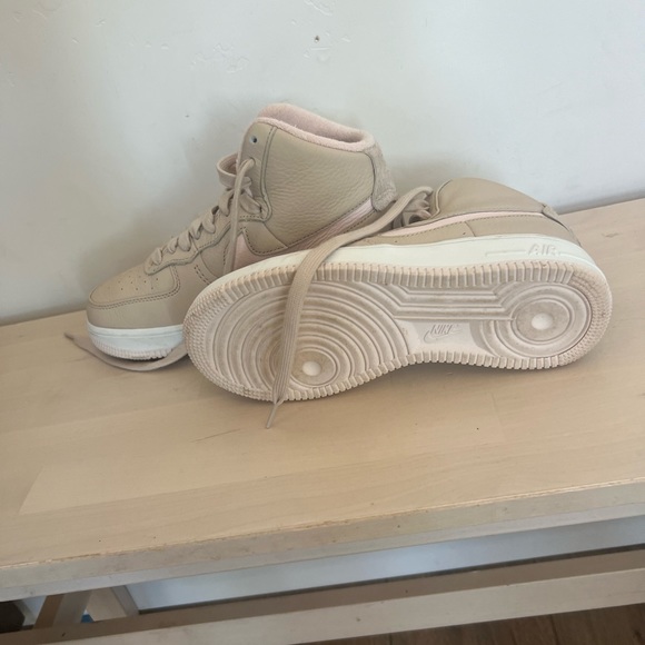 NIKE AIR FORCE 1 SIZE 8 HIGH SCULPT LINEN SANDDRIFT PINK WOMENS SNEAKERS NEW - Picture 3 of 5